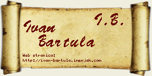 Ivan Bartula vizit kartica